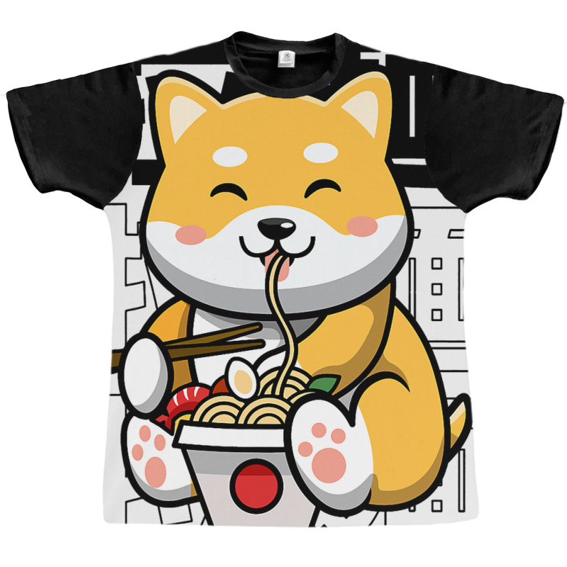 Ramen Dog Kawaii Harajuku Cute Shiba Ramen Noodles Graphic T-shirt | Artistshot