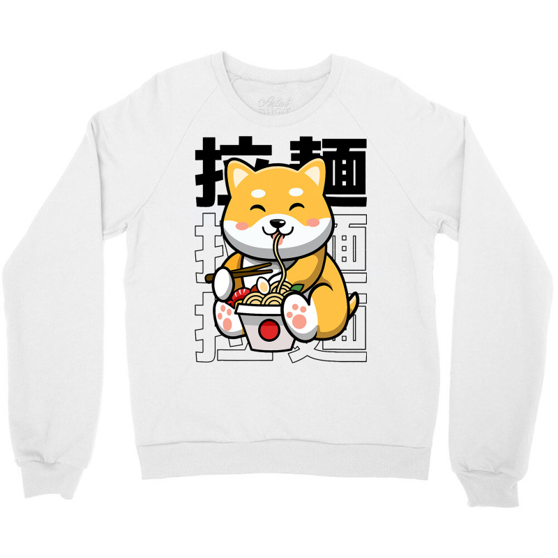 Ramen Dog Kawaii Harajuku Cute Shiba Ramen Noodles Crewneck Sweatshirt | Artistshot