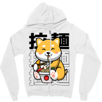 Ramen Dog Kawaii Harajuku Cute Shiba Ramen Noodles Zipper Hoodie | Artistshot