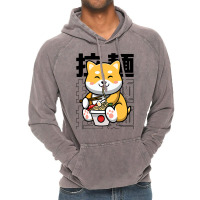 Ramen Dog Kawaii Harajuku Cute Shiba Ramen Noodles Vintage Hoodie | Artistshot