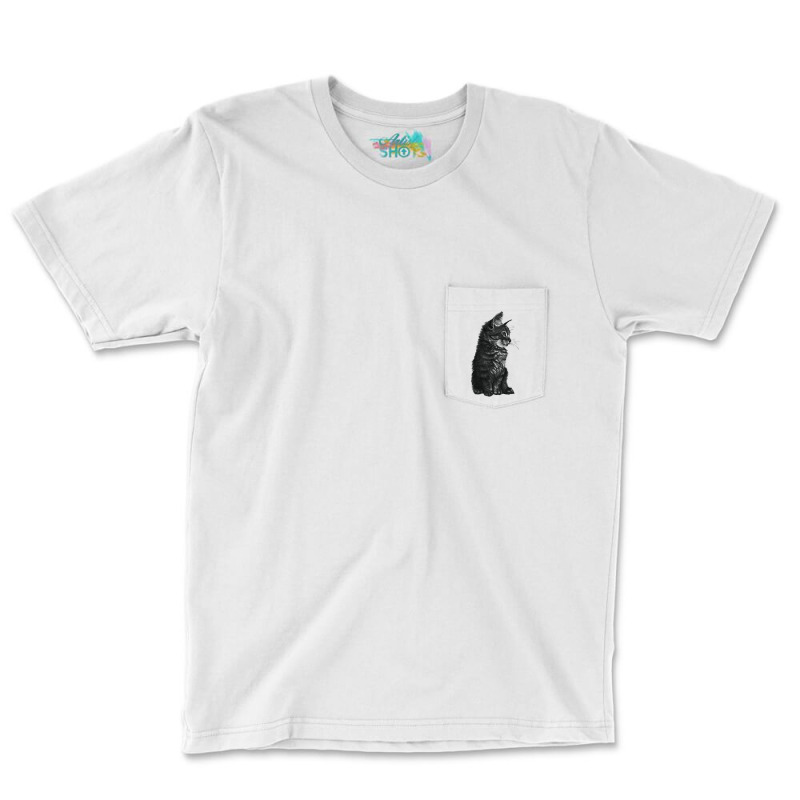 Small Baby Cat Kitten Hoodie Black White Pocket T-shirt | Artistshot