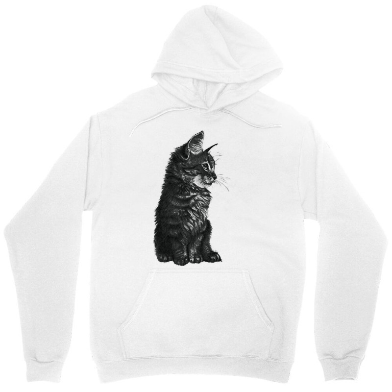 Small Baby Cat Kitten Hoodie Black White Unisex Hoodie | Artistshot