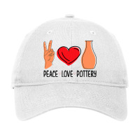 Peace Love Pottery Maker Ceramic Pottery Ceramics Adjustable Cap | Artistshot