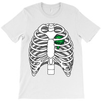 Skeleton Rib Broccoli Heart Costume Easy Halloween T-shirt | Artistshot