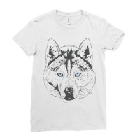 Siberian Husky Sled Dog Snow Nose Ladies Fitted T-shirt | Artistshot