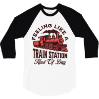 Retro Feeling Like A Train Station Kind Of Day 3/4 Sleeve Shirt | Artistshot