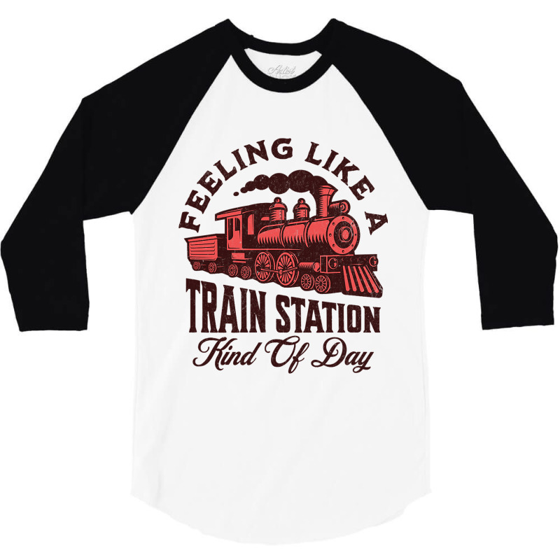 Retro Feeling Like A Train Station Kind Of Day 3/4 Sleeve Shirt | Artistshot