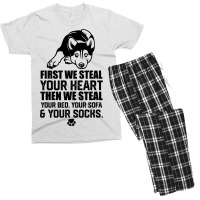 Siberian Husky Steal Your Heart Steal Your Bed Sof Men's T-shirt Pajama Set | Artistshot