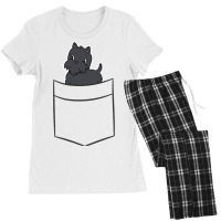 Scottish Terrier Dog In Pocket Cute Scottie Women's Pajamas Set | Artistshot