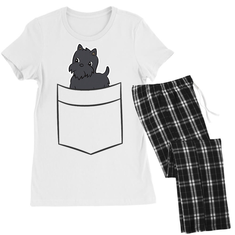 Scottish Terrier Dog In Pocket Cute Scottie Women's Pajamas Set by HUGOFLORES | Artistshot