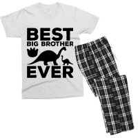 Sibling Dinosaur Trex Humor Best Big Brother Ever  Men's T-shirt Pajama Set | Artistshot