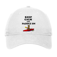 Smilealottees Keep Calm Sea Otter Kayaking Adjustable Cap | Artistshot