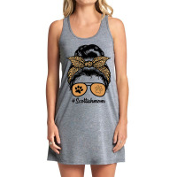 Scottish Terrier Dog Mom Messy Hair Bun Leopard Tank Dress | Artistshot