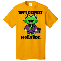 Retro Frog Businessman Funny Saying Bizness Cute F Basic T-shirt | Artistshot