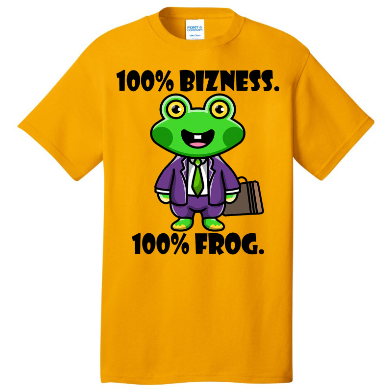 Retro Frog Businessman Funny Saying Bizness Cute F Basic T-shirt | Artistshot