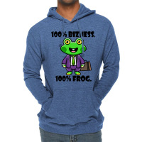 Retro Frog Businessman Funny Saying Bizness Cute F Lightweight Hoodie | Artistshot