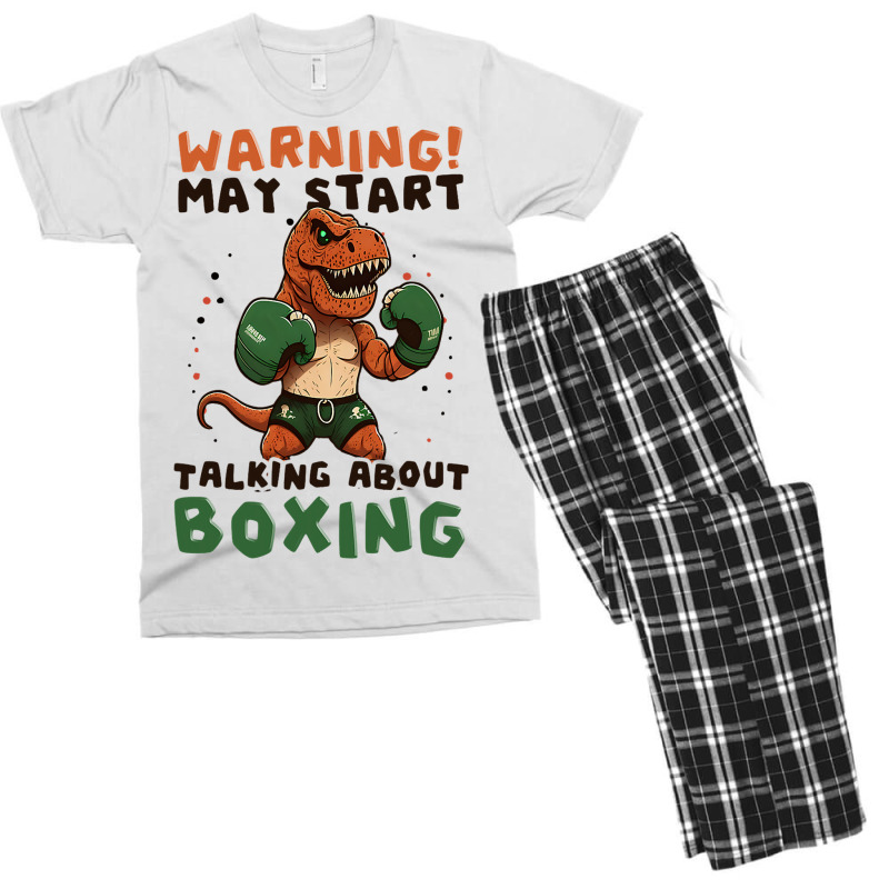 Start Talking Boxer Design Boxing Trex3 Men's T-shirt Pajama Set | Artistshot