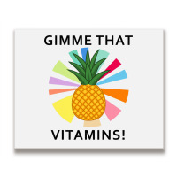 Pineapple Vitamins Healthy Food Summer Fruit Metal Print Horizontal | Artistshot