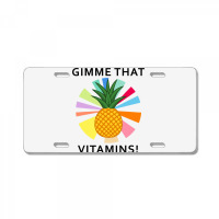 Pineapple Vitamins Healthy Food Summer Fruit License Plate | Artistshot