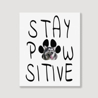 Stay Positive Alaskan Malamute Portrait Canvas Print | Artistshot