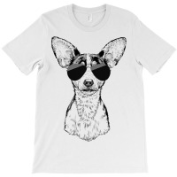 Rat Terrier Dog With Sunglasses T-shirt | Artistshot