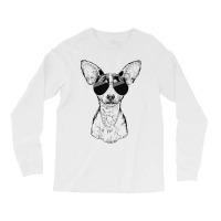 Rat Terrier Dog With Sunglasses Long Sleeve Shirts | Artistshot