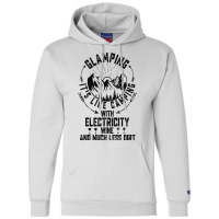 Retro Glamping Camper Glamper Women Men Wine Funny Champion Hoodie | Artistshot