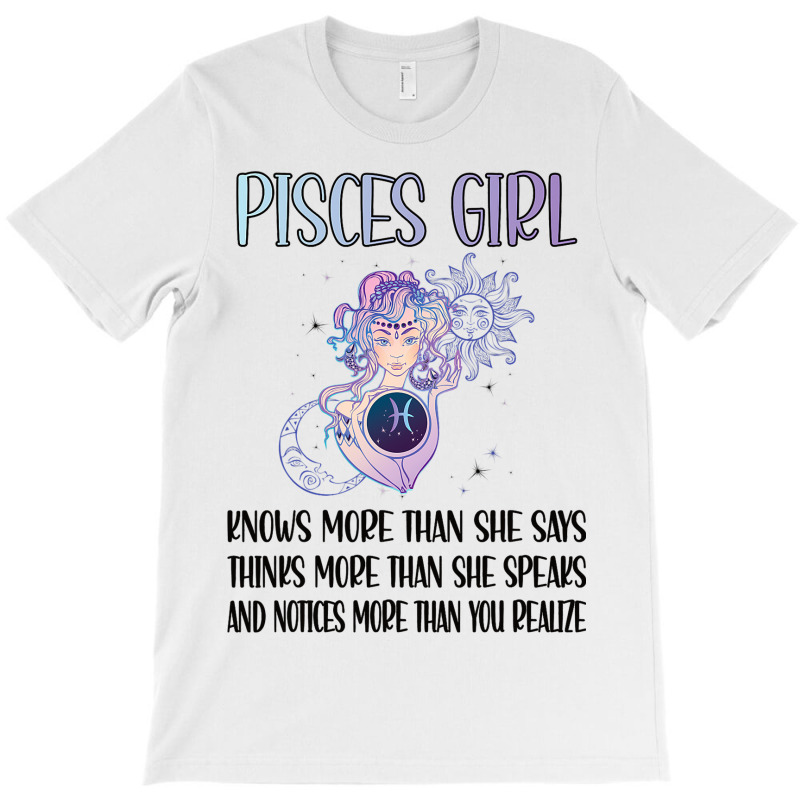 Pisces Zodiac Sign Girl Pisces Horoscope Astrology T-shirt | Artistshot