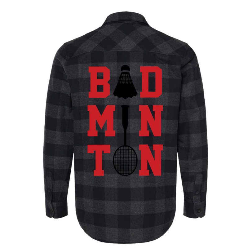 Retro Graphic Badminton Player Shuttlecock Player  Flannel Shirt | Artistshot