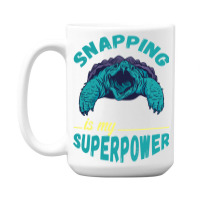 Snapping Turtle My Superpower Reptile Snapping Tur 15 Oz Coffee Mug | Artistshot