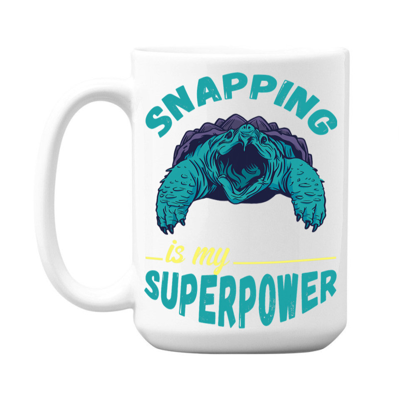 Snapping Turtle My Superpower Reptile Snapping Tur 15 Oz Coffee Mug | Artistshot