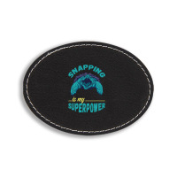 Snapping Turtle My Superpower Reptile Snapping Tur Oval Leatherette Patch | Artistshot