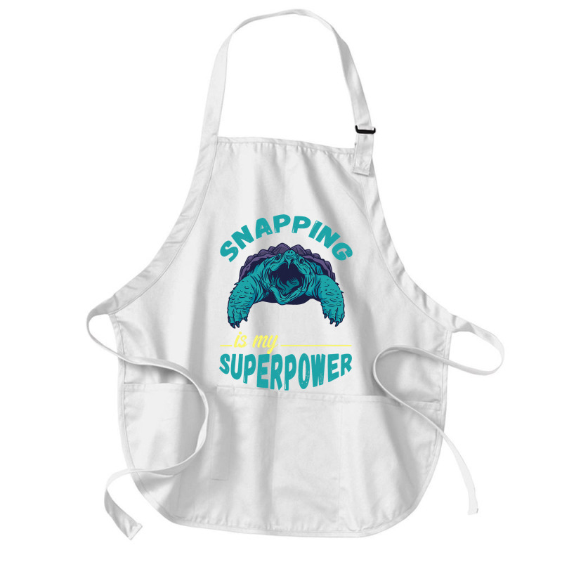 Snapping Turtle My Superpower Reptile Snapping Tur Medium-length Apron | Artistshot