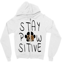 Stay Positive Welsh Springer Spaniel Zipper Hoodie | Artistshot