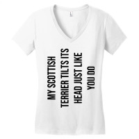 Scottish Terrier Head Tilt Women's V-neck T-shirt | Artistshot