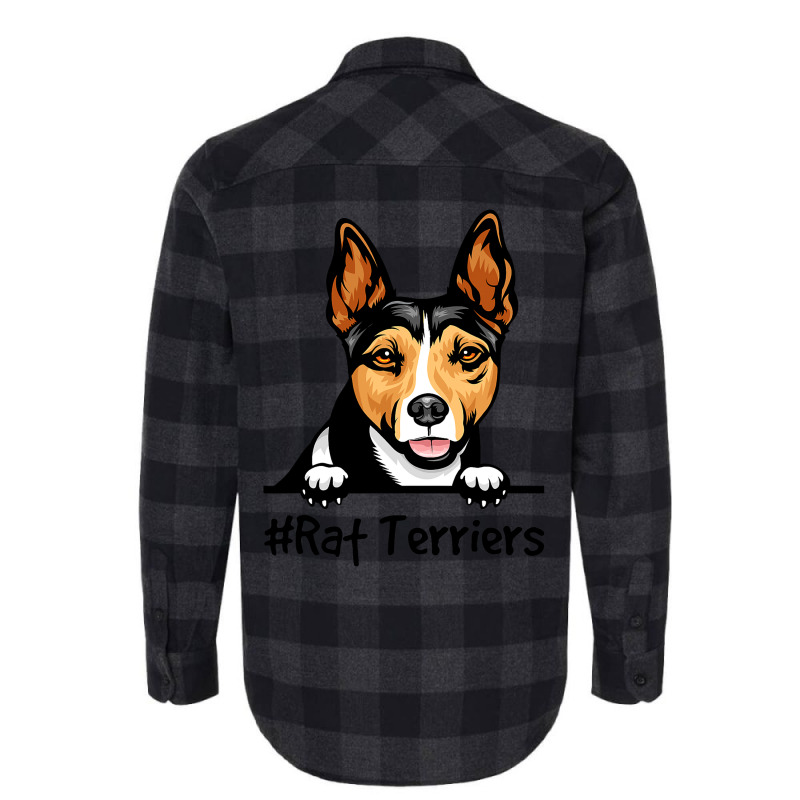 Rat Terrier Gifts Decor Print Dog Flannel Shirt by VanesaSettles | Artistshot