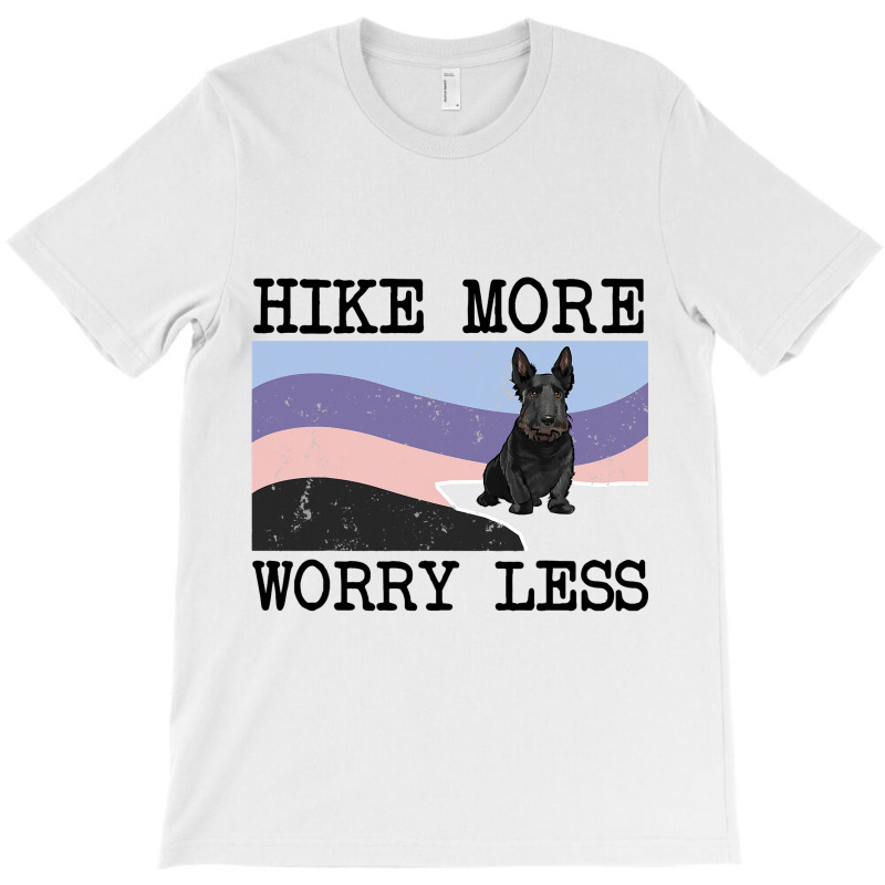 Scottish Terrier Hike More Worry Less Graphic Hiki T-Shirt by MALIKASHARIF | Artistshot