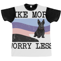 Scottish Terrier Hike More Worry Less Graphic Hiki Graphic T-shirt | Artistshot