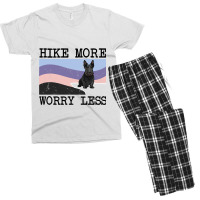 Scottish Terrier Hike More Worry Less Graphic Hiki Men's T-shirt Pajama Set | Artistshot