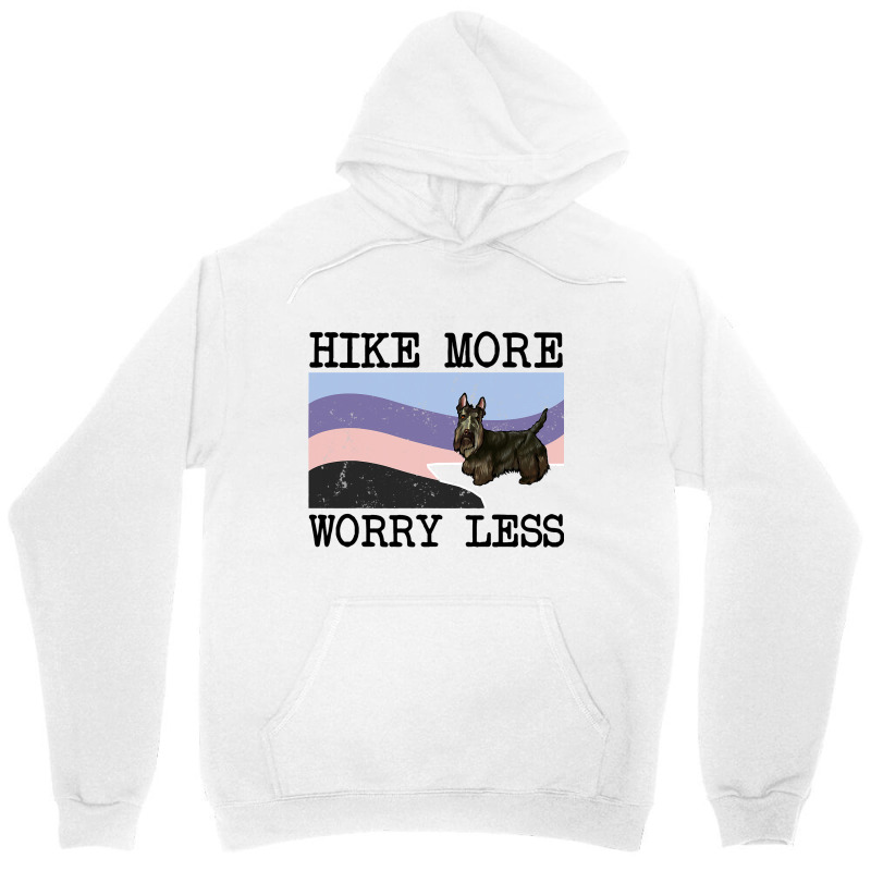 Scottish Terrier Hike More Worry Less Graphic Hiki Unisex Hoodie by ALFREDANDRE | Artistshot