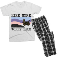 Scottish Terrier Hike More Worry Less Graphic Hiki Men's T-shirt Pajama Set | Artistshot