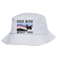 Scottish Terrier Hike More Worry Less Graphic Hiki Bucket Hat | Artistshot