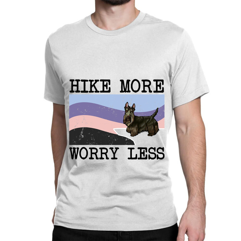 Scottish Terrier Hike More Worry Less Graphic Hiki Classic T-shirt by ALFREDANDRE | Artistshot