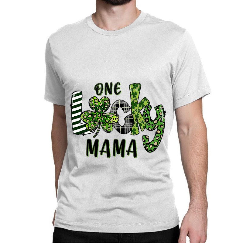 Shamrock Leopard One Lucky Mama St Patricks Day Classic T-shirt | Artistshot