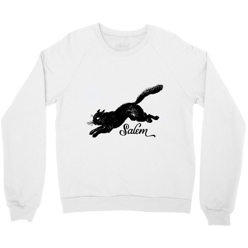 Salem Black Cat Vintage Witchy Mystical Crewneck Sweatshirt | Artistshot