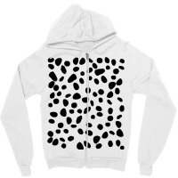 Spotted White With Black Polka Dots Diy Dalmatian6 Zipper Hoodie | Artistshot