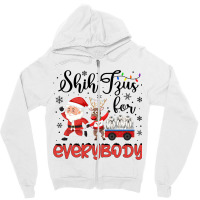 Shih Tzu Christmas Shih Tzus For Everybody Xmas Zipper Hoodie | Artistshot