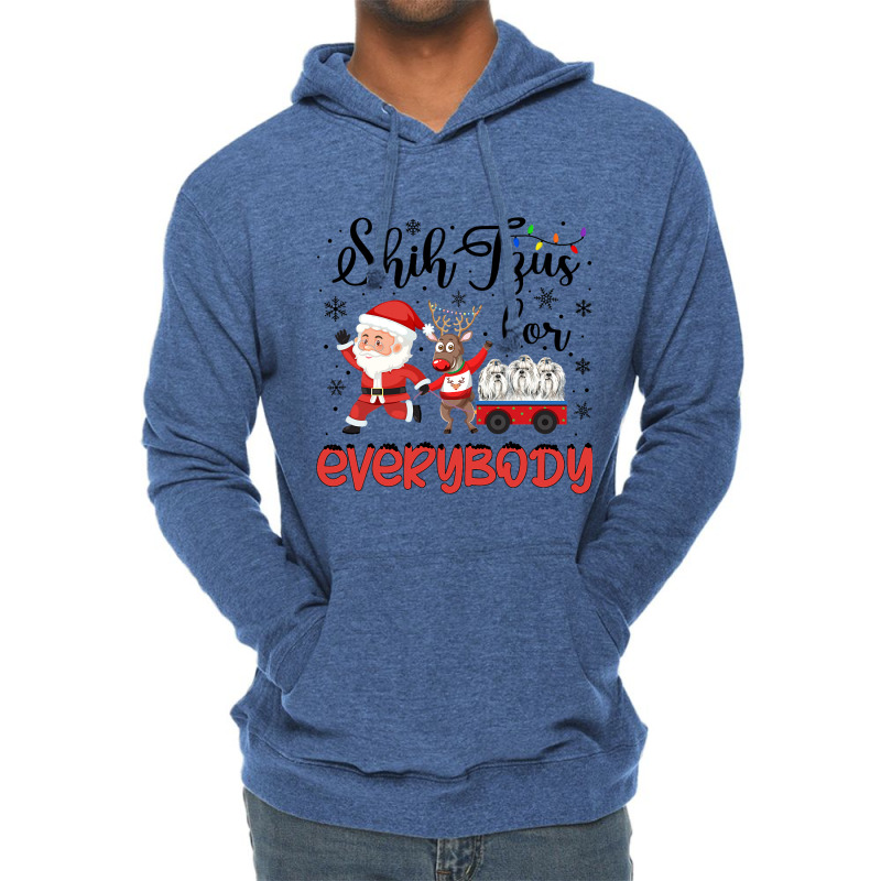 Shih Tzu Christmas Shih Tzus For Everybody Xmas Lightweight Hoodie | Artistshot