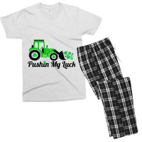 Pushing My Luck St Patricks Day Construction Worke Men's T-shirt Pajama Set | Artistshot