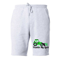 Pushing My Luck St Patricks Day Construction Worke Fleece Short | Artistshot